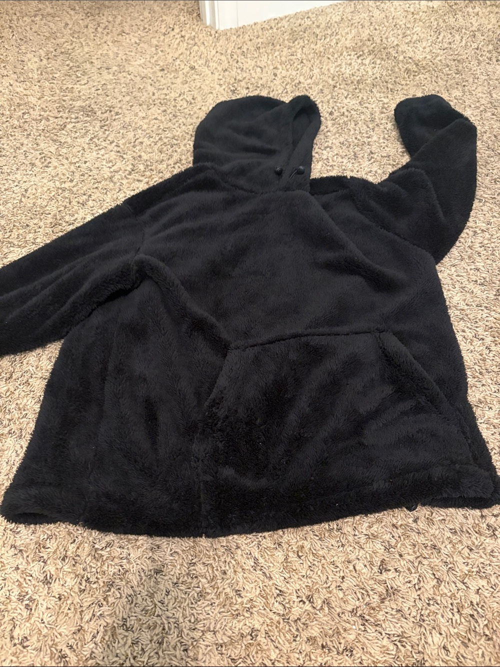 H&M Very soft sherpa hoodie- Black